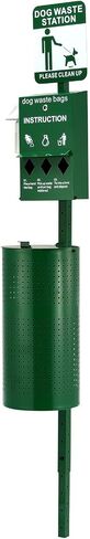 VEVOR Dog Waste Station with Hand Wash Bottle, 11.5 Gallons Pet Waste Bin with 50 Can Liners, Bag Dispenser & 600 Waste Bags, Outdoor Dog Waste Disposal System for Backyard in Saudi Arabia