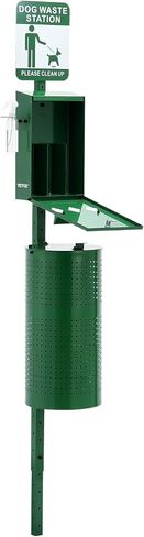 VEVOR Dog Waste Station with Hand Wash Bottle, 11.5 Gallons Pet Waste Bin with 50 Can Liners, Bag Dispenser & 600 Waste Bags, Outdoor Dog Waste Disposal System for Backyard in Saudi Arabia