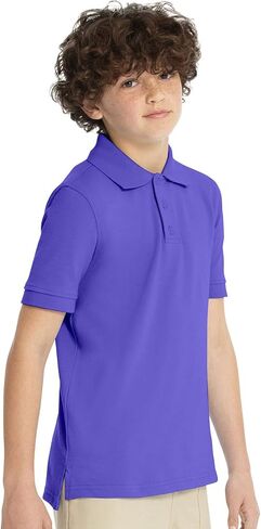 Classroom School Uniforms Girls' Short SLV Pique Polo in Saudi Arabia