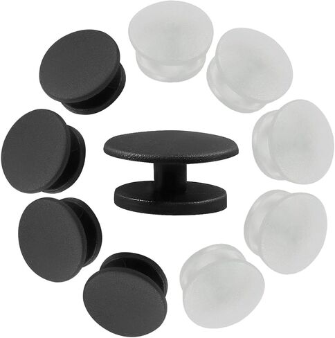BokWin 300 Pcs Plastic Button Buckle 12mm Shoes Charms Accessories Round Charms Back for Wristband DIY Ornaments(Black) in Saudi Arabia