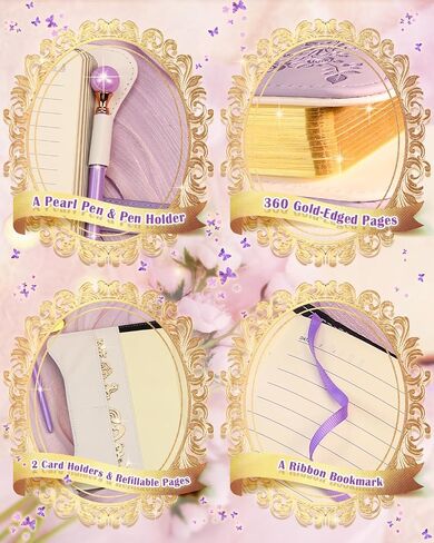 hi! SCI Diary with Lock and Keys for Girls & Women, 360 Pages Journal with Lock for Girls Gift Ideas, Girls Locking Diary with Pen, Cute Journals Set for Teen Girls Ages 8-12, Ideal Gifts for 8 9 10 11 12 13 14 Year Old Girl (Lavender Purple) in Kuwait
