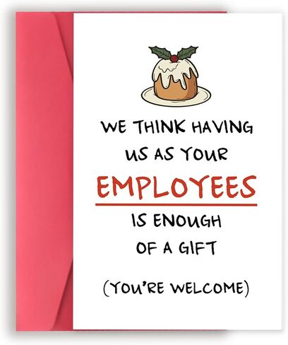 YiKaLus Happy Christmas Card for Boss Mentor, Cute Xmas Card from Employee, Funny Christmas Birthday Gift Idea for Women Men in Saudi Arabia