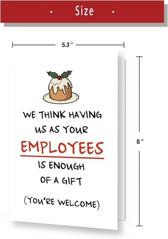 YiKaLus Happy Christmas Card for Boss Mentor, Cute Xmas Card from Employee, Funny Christmas Birthday Gift Idea for Women Men in Saudi Arabia