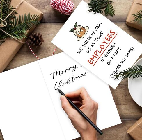 YiKaLus Happy Christmas Card for Boss Mentor, Cute Xmas Card from Employee, Funny Christmas Birthday Gift Idea for Women Men in Saudi Arabia