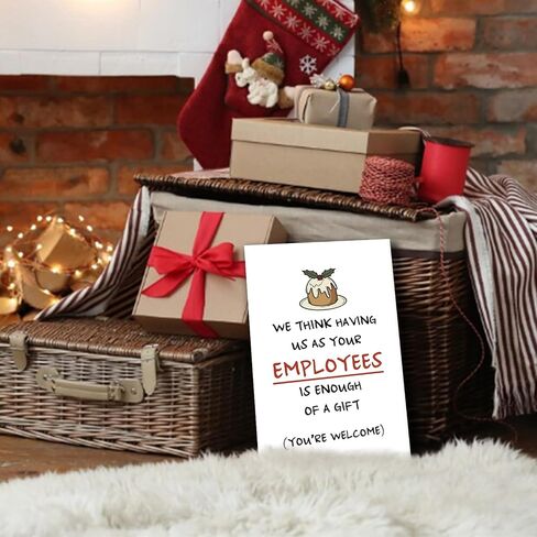 YiKaLus Happy Christmas Card for Boss Mentor, Cute Xmas Card from Employee, Funny Christmas Birthday Gift Idea for Women Men in Saudi Arabia