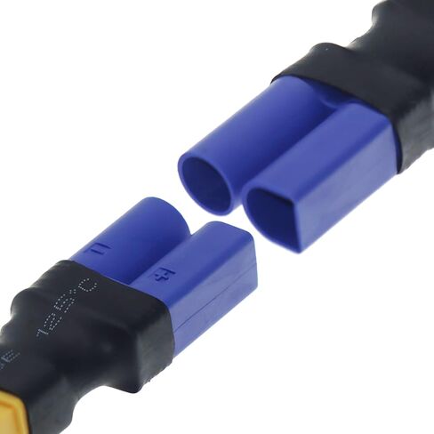 4pcs RC Battery Connector, No Wires XT60 to EC5 Adapter Conversion, XT60 to EC5 Connector for RC Cars Truck Airplane ESC Balance Charger Motor Controller in Kuwait