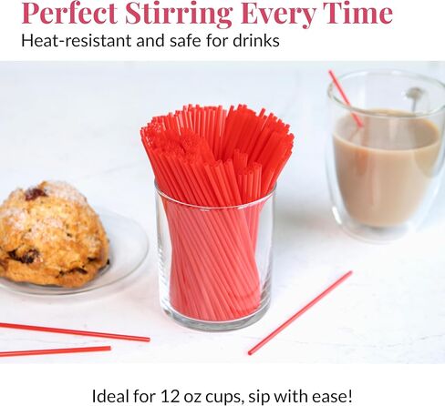 Prestee Plastic Coffee Stirrers, 4000ct, 5.5" - Plastic Coffee Straws, Coffee and Drink Stir Sticks, Cocktail Swizzle Sticks, Disposable Stir Sticks, Drinking Straws for Coffee & Cocktails (Black) in Saudi Arabia
