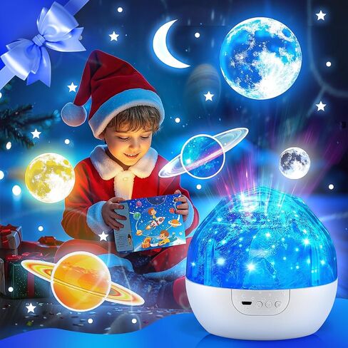 Solar System for Kids Projector Night Light, 360°Rotating+5 Films Planet Space Projector for Bedroom, Bright Night Light for Boys Room, Space Toys for Kids 3-5, Solar System Planet Toys for Boy Gifts in Saudi Arabia