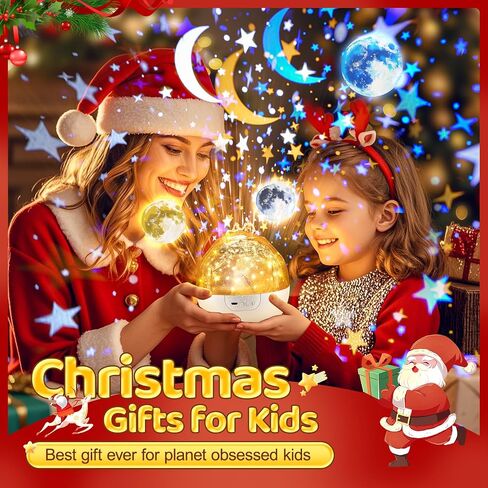 Solar System for Kids Projector Night Light, 360°Rotating+5 Films Planet Space Projector for Bedroom, Bright Night Light for Boys Room, Space Toys for Kids 3-5, Solar System Planet Toys for Boy Gifts in Saudi Arabia