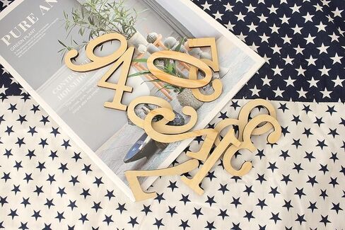 Wooden Numbers 8inch 0-9,for handicrafts, DIY Combinations are Possible, Paintable Home Wall Decor 0-9 Number for Wall Decor/DIY/Painted in Saudi Arabia