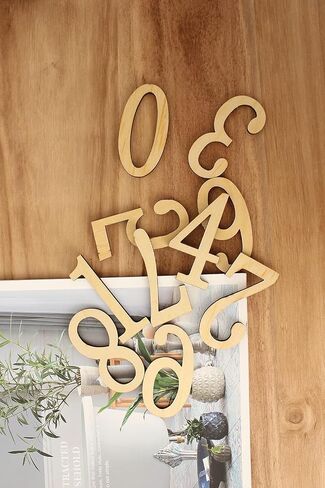 Wooden Numbers 8inch 0-9,for handicrafts, DIY Combinations are Possible, Paintable Home Wall Decor 0-9 Number for Wall Decor/DIY/Painted in Saudi Arabia