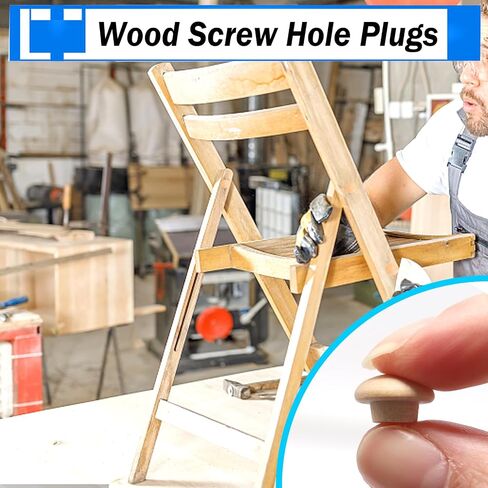 smseace 150Pcs 4-Sizes Wood Plugs 3/16" 5/16"，3/8"，1/2" Wooden Hole Plugs for Holes in Furniture/Table and Chair Legs/Cabinet Reserved Holes/Outdoor Equipment Wood Plugs Assortment Kit in Saudi Arabia