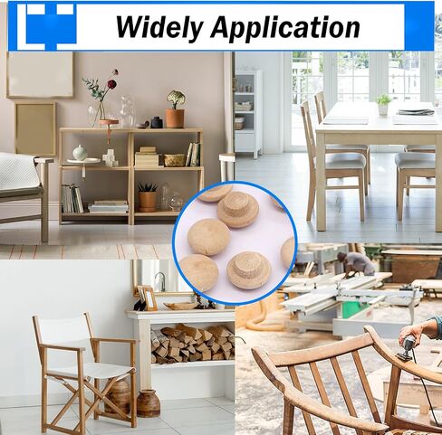 smseace 150Pcs 4-Sizes Wood Plugs 3/16" 5/16"，3/8"，1/2" Wooden Hole Plugs for Holes in Furniture/Table and Chair Legs/Cabinet Reserved Holes/Outdoor Equipment Wood Plugs Assortment Kit in Saudi Arabia