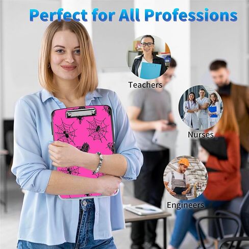 Clipboard with Storage, 8.5x11" High Capacity Nursing Clipboards with Pen Holder and Low Profile Clip, A4 Plastic Storage Clipboard for Nurses, Teachers, Lawers, Pink Glitter Cheetah in Saudi Arabia