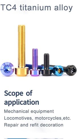 5pcs TC4 Titanium Alloy Anti-Theft Plum Blossom Screws License Plate Bolts Rust-Proof Screw Engine Valve Cover Bolt Dress Up Bolts Mechanical Fastener Body Work Kits (blueing, M6*20mm) in Saudi Arabia