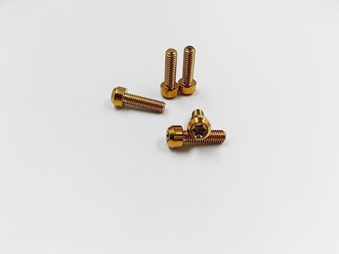 5pcs TC4 Titanium Alloy Anti-Theft Plum Blossom Screws License Plate Bolts Rust-Proof Screw Engine Valve Cover Bolt Dress Up Bolts Mechanical Fastener Body Work Kits (blueing, M6*20mm) in Saudi Arabia