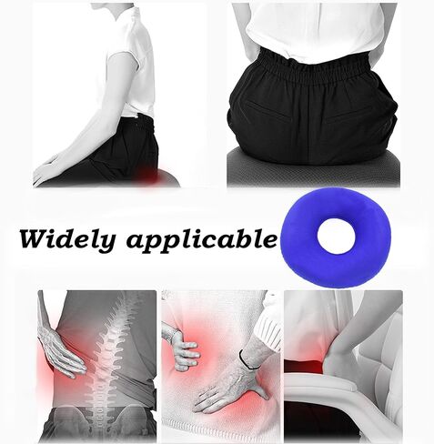 Hemorrhoid Pillow with A Pump, Inflatable Butt Pillow for Tailbone Pain Relief, Coccyx Seat Cushions for Pressure Relief Bed Sores, Prostatitis, Wheelchairs, Postpartum Pregnancy (Blue) in Kuwait