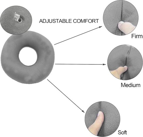 Hemorrhoid Pillow with A Pump, Inflatable Butt Pillow for Tailbone Pain Relief, Coccyx Seat Cushions for Pressure Relief Bed Sores, Prostatitis, Wheelchairs, Postpartum Pregnancy (Blue) in Kuwait