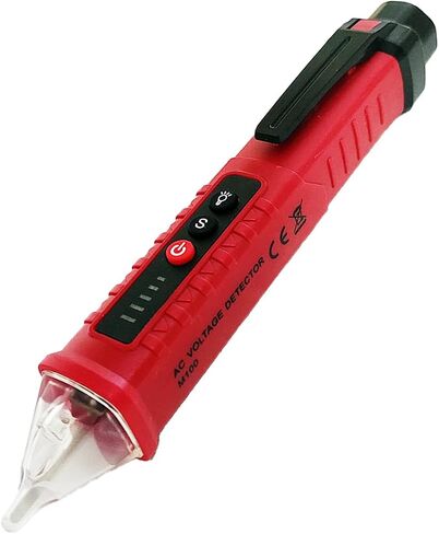 Voltage Tester, Non-Contact Voltage Detector, Electrical Tester, 3 Ranges AC 12V/48V/70V-1000V, Live/Null Wire Tester with Buzzer Alarm and Flashlight, Wire Breakpoint Finder - Orange in Saudi Arabia