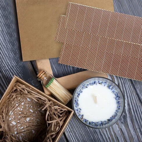 Match Striker Paper with Adhesive, Honeycomb Pattern, Strike Sheets Self- Precut in Strip and Rectangular Shape 24 pcs - Stick to Side of The Jar or Bottom Candle for DIY Projects in Saudi Arabia