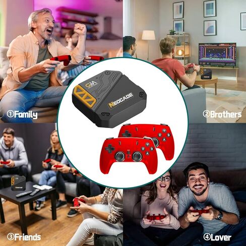NEOCADE Retro Gaming Console, Built in 30 Classic Officially Licensed Games, Upgraded Plug & Play - TV Video Gaming Console, GlobalMatch Online Game Platform with Dual 2.4G Wireless Controllers in Kuwait