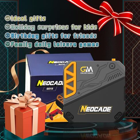 NEOCADE Retro Gaming Console, Built in 30 Classic Officially Licensed Games, Upgraded Plug & Play - TV Video Gaming Console, GlobalMatch Online Game Platform with Dual 2.4G Wireless Controllers in Kuwait