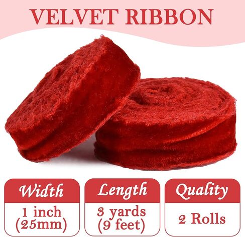 2 Rolls Brown Velvet Ribbon 3 Inch Handmade Fringe Frayed Silk Velvet Ribbon Raw Edge Silk Velvet Ribbon for Wreaths Flower Bouquet Dress Sash Baby Shower Wedding Decor - 6 Yards in Saudi Arabia