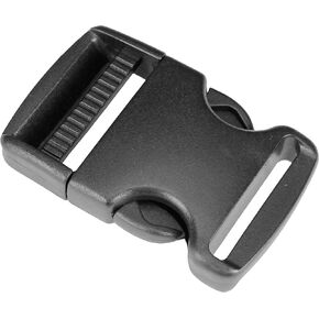 Strapworks Plastic Single Adjustable Side Release Buckles – For Bag Straps, Belts, Rifle Slings, Dog Collars – 1.5 Inch – 1 Pack