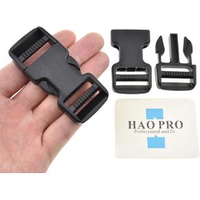 SGH Pro Quick Side Release Buckles 1" Wide Dual Adjustable No Sewing Upgrade Extra Thick Extra Long Fit Thicker Strap 4 Pack Clips Snaps Heavy Duty Plastic for Nylon Webbing Strap Boat Cover Backpack