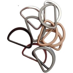 12 Pack Heavy Duty Flat Metal D Rings Buckle, Thicker 1 Inch D Shape Rings for DIY Sewing, Purse, Keychains, Bag Belt, Crafts Leathercraft (4 Colors)