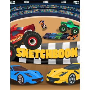Sketchbook: Drawing Sketch Pad With Monster Trucks, Drawing Notebook (8.5 x 11 inches): (Sketchbook for Kids)