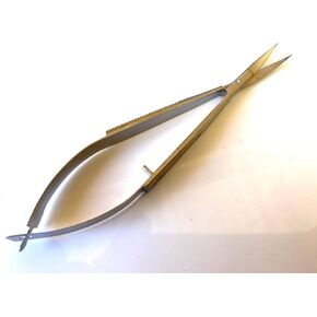 Castroviejo Scissors 4.5" Curved Stitch Cutting Embroidery Spring Action Extra Sharp