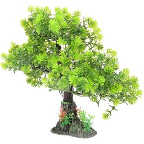 iplusmile Aquarium Artificial Plastic Plants Decoration : Bonsai Tree Fish Tank Decor Ornament - Lifelike Betta Fishing Tank Hides Tree Simulation Accessories for Goldfish Tank, Pink