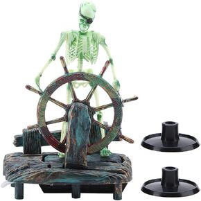 ViaGasaFamido Skeleton Aquarium Decoration, Air Action Aerating Ornament Air Bubbler Movement Decorations for Fish Tank Decor