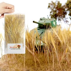 Warmtree Static Grass Miniature Shrubs Model Grass Wheat Artificial Grass for Diorama Supplies Train Landscape Railroad Scenery Military Layout Model
