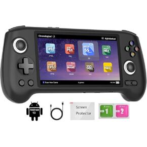 RG556 Retro Handheld Game Console , Android 13 System Unisoc T820 Processor 5.48 Touch Inch AMOLED Screen 5500mAh Battery Support WiFi Online DP Output (Black)