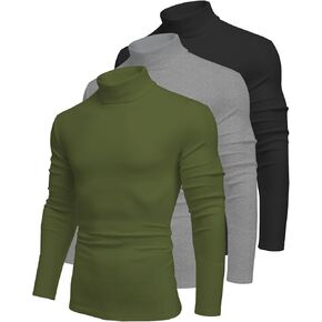 Ekouaer Men's Turtleneck Long Sleeve Turtle Neck Shirts Basic Lightweight Undershirt Thermal Pullover Sweater S-XXL
