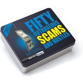 مجموعة الصناديق السحرية الخمسين من Marvin's Magic Scams and Hustles Magic Box (في علبة هدايا من القصدير) أصبح السحر الاحترافي سهلاً