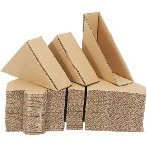 MECCANIXITY Adjustable Cardboard Corner Protector, Cardboard Edges Protectors 6x6x2cm for Art, Packing, Shipping Supplies Pack of 60