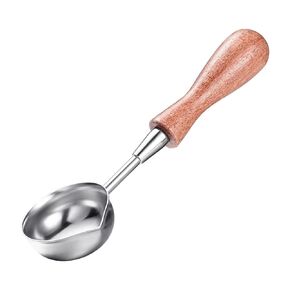 1pc Melting Spoon Vintage Wax Spoon Sealing Wax Spoon Wax Seal Stamp Spoon Wax Seal Spoon Wax Pouring Spoon Sealing Wax Kit DIY Aromatherapy Clamshell Special Spoon Wooden