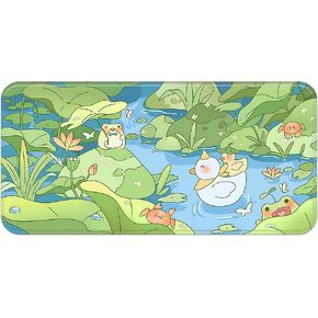 PERFECTSIGHT Cute Kitty Desk Mat Kawaii Desk Pad, Fujiyama Large Gaming Mouse Pad, Funny Cherry Blossom Deskmat Mousepad, Anime Laptop Keyboard Pad Office Home Decor for Women Girls, Sakura Cat in Kuwait