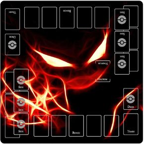 2Player mat Playmat Mat for Game Card Card Game Square Desk Mat for Gamer, Office Home, 60x60cm/23.6x23.6inch
