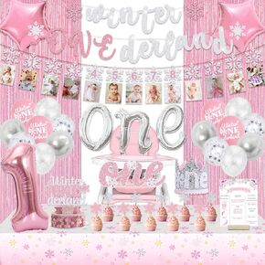 الشتاء onederland زينة عيد ميلاد، الشتاء onederland 1st عيد ميلاد فتاة الزينة مفرش المائدة fring curtin صورة راية قبعة بطاقة المعايدة لفصل الشتاء onederland أول عيد ميلاد الحزب اللوازم in Kuwait