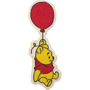 Yellow Bear with Balloon Iron On Patches for Clothing Saw On/Iron On Embroidered Patch Applique for Jeans, Hats, Bags