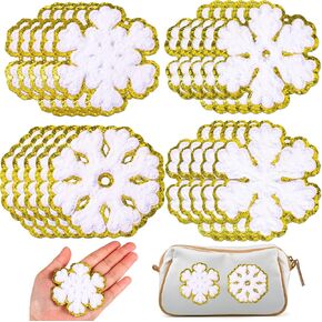 20 PCS Snowflake Patches Christmas Patches Iron On Chenille Patch Varsity Patches Christmas Embroidered Cloth Patches Sew On Appliques for Clothes Hat Shirt Bag Jeans DIY Decorations