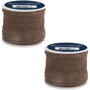 Realeather Crafts سويدي دانتيل .125 بوصة × 25 ياردة، مقهى (عبوة من قطعتين) in Kuwait