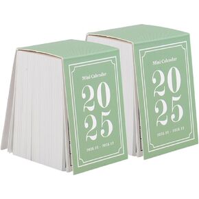 Tofficu Mini Desk Calendar 2025, Tear Off Small Desktop Calendar, Daily Table Calendar for Home School Office Desk