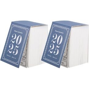 Tofficu Mini Desk Calendar 2025, Tear Off Small Desktop Calendar, Daily Table Calendar for Home School Office Desk