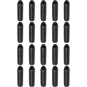 uxcell 100Pcs Rubber End Caps, 17mm/0.67" ID Flexible Rubber Caps, PVC Caps Rubber Screw for Bolts Screw Caps Thread Protectors Tube Screw Bolt, Black