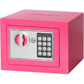 Security Digital Safe for Home Office,0.17 Cubic Home Keypad Safe,Protect Money,Jewelry,Passports (White)